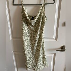 Green Floral Midi Dress